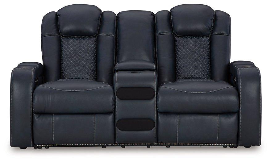 Fyne-Dyme Power Reclining Loveseat with Console